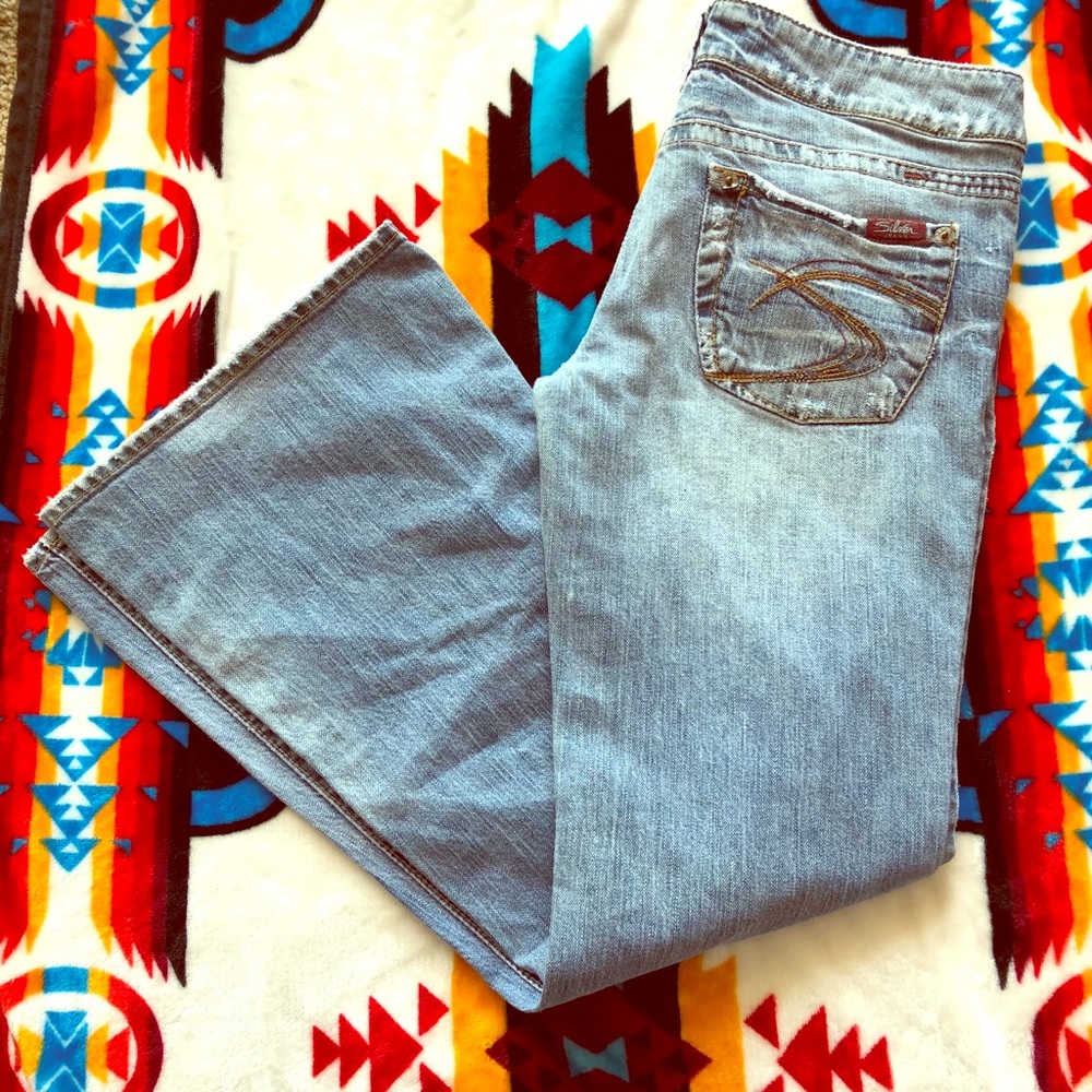 Silver Flare Jeans